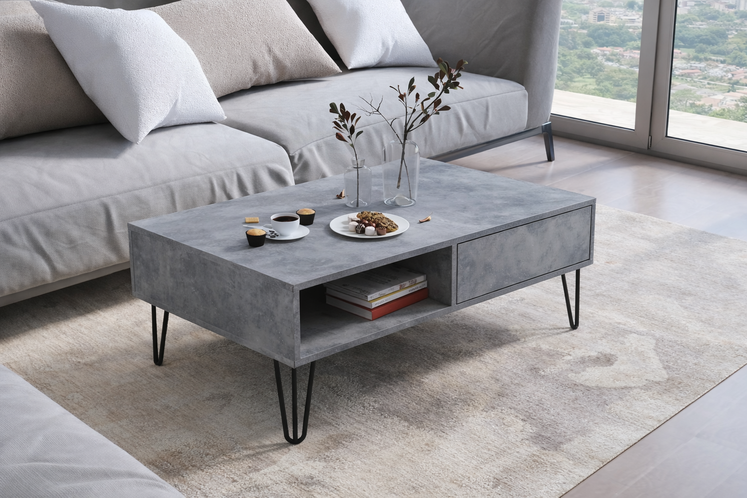 Couchtisch Dan Beton Optik
