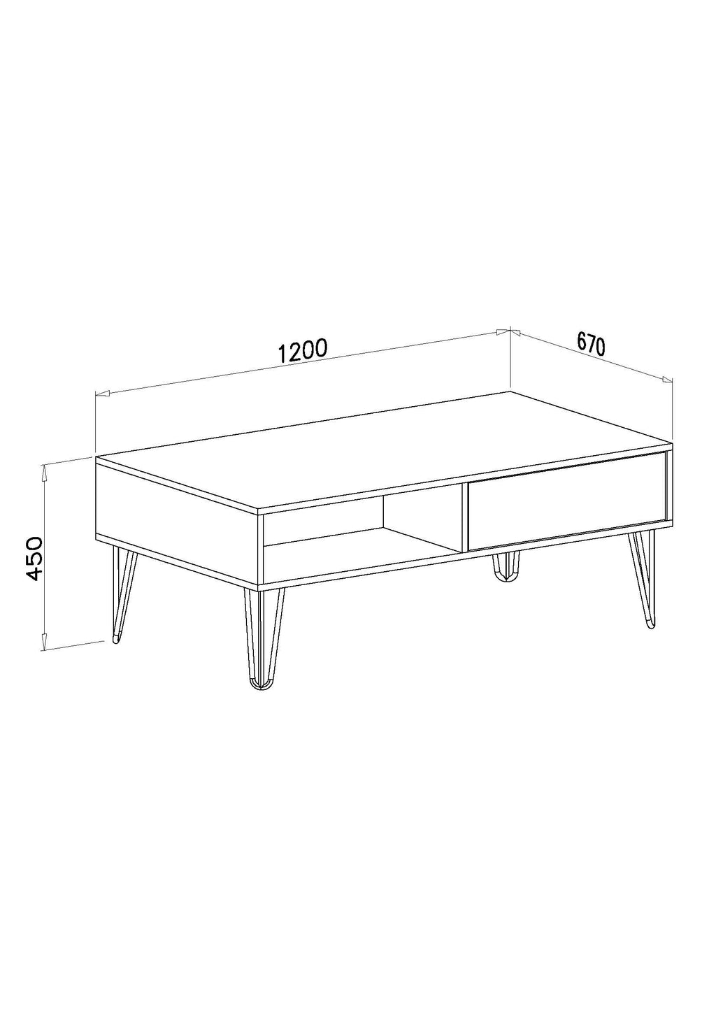 Couchtisch Dan Beton Optik