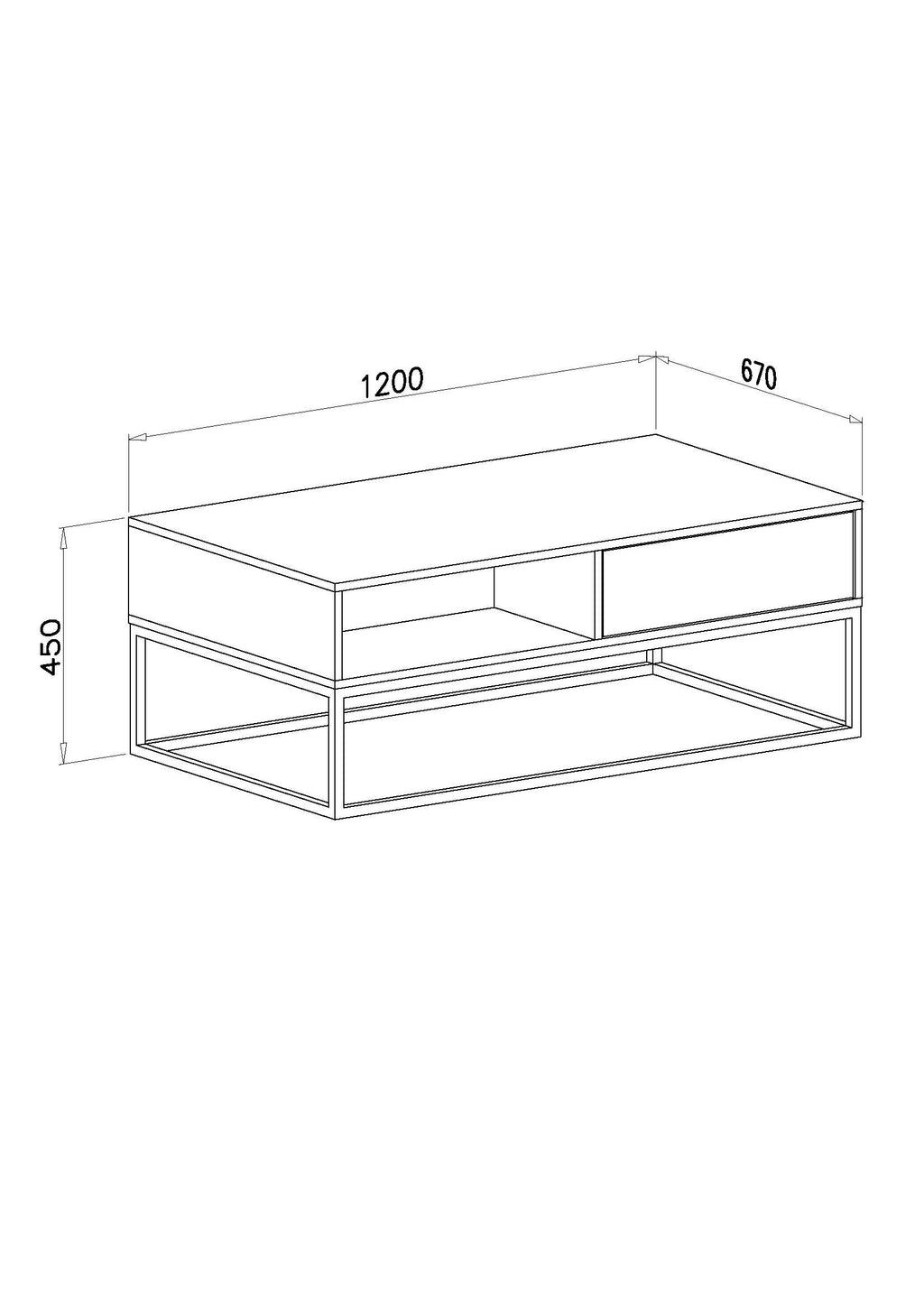 Couchtisch Dan Beton Optik