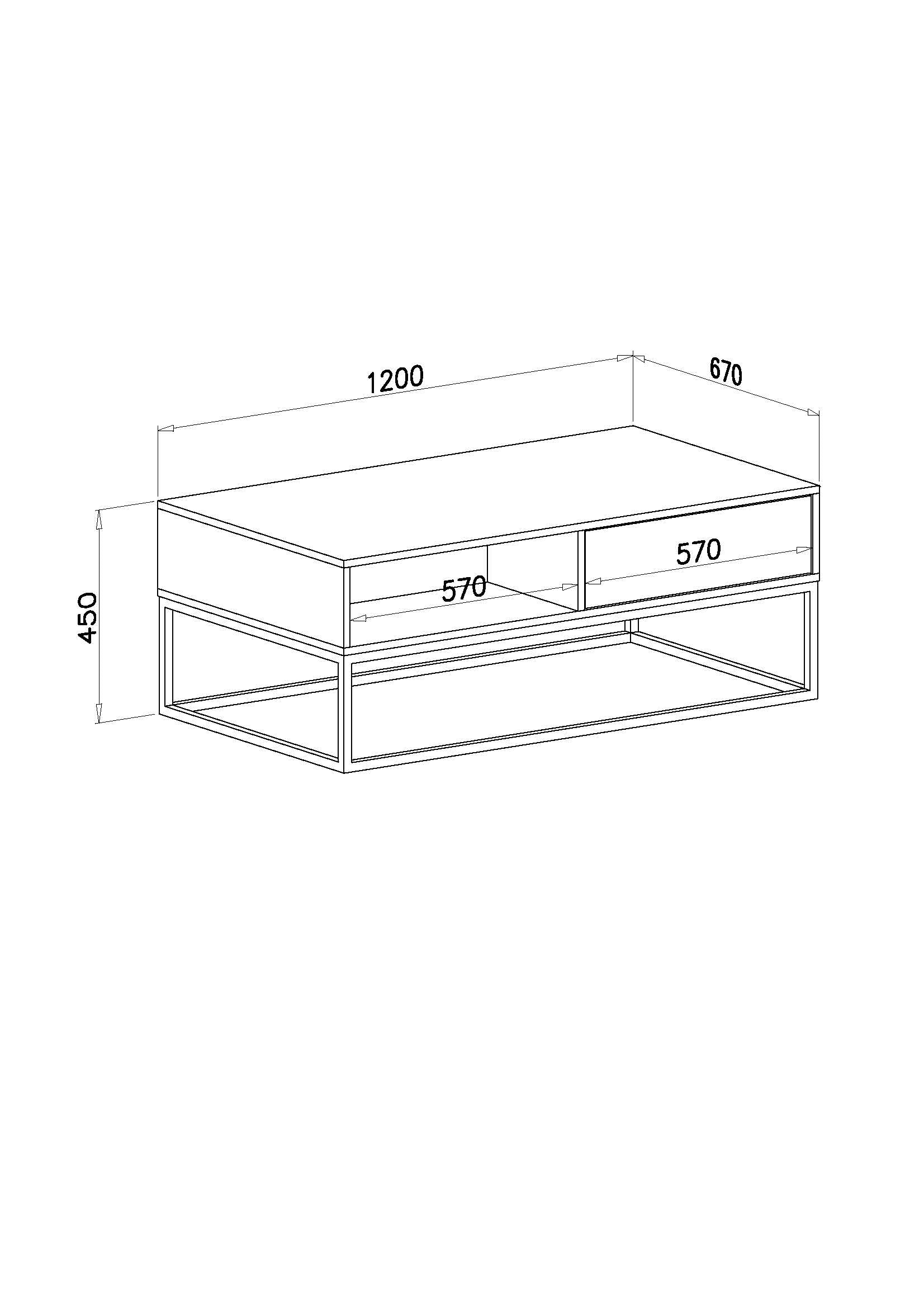 Couchtisch Dan Beton Optik