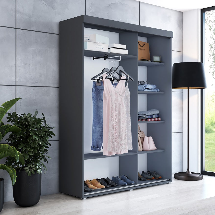 Kleiderschrank Slim mit einer Spiegel-Tür