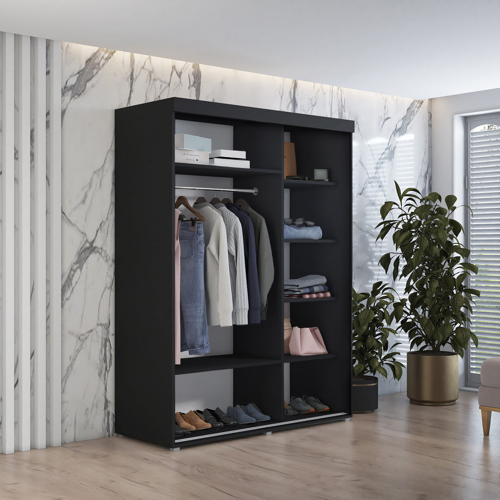 Kleiderschrank Iga mit zwei Spiegel-Türen