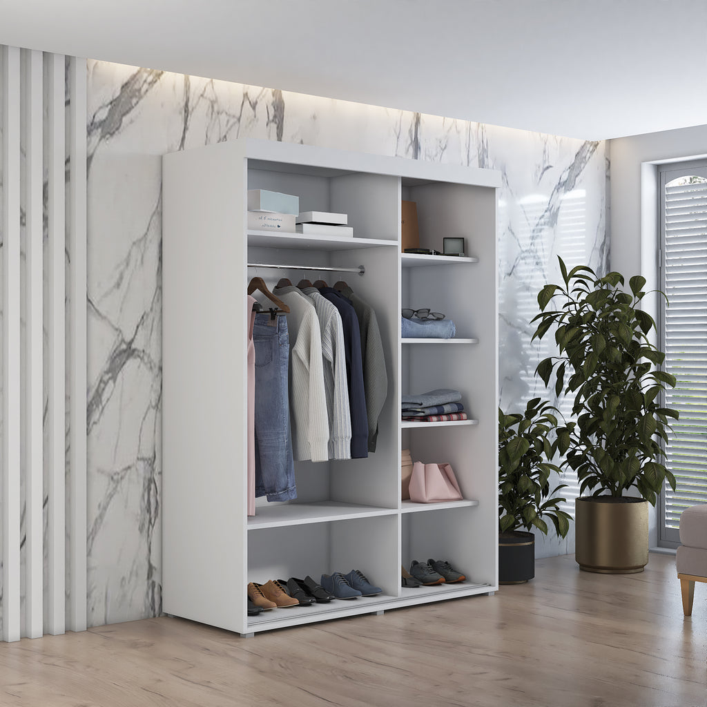Kleiderschrank Iga mit zwei Spiegel-Türen