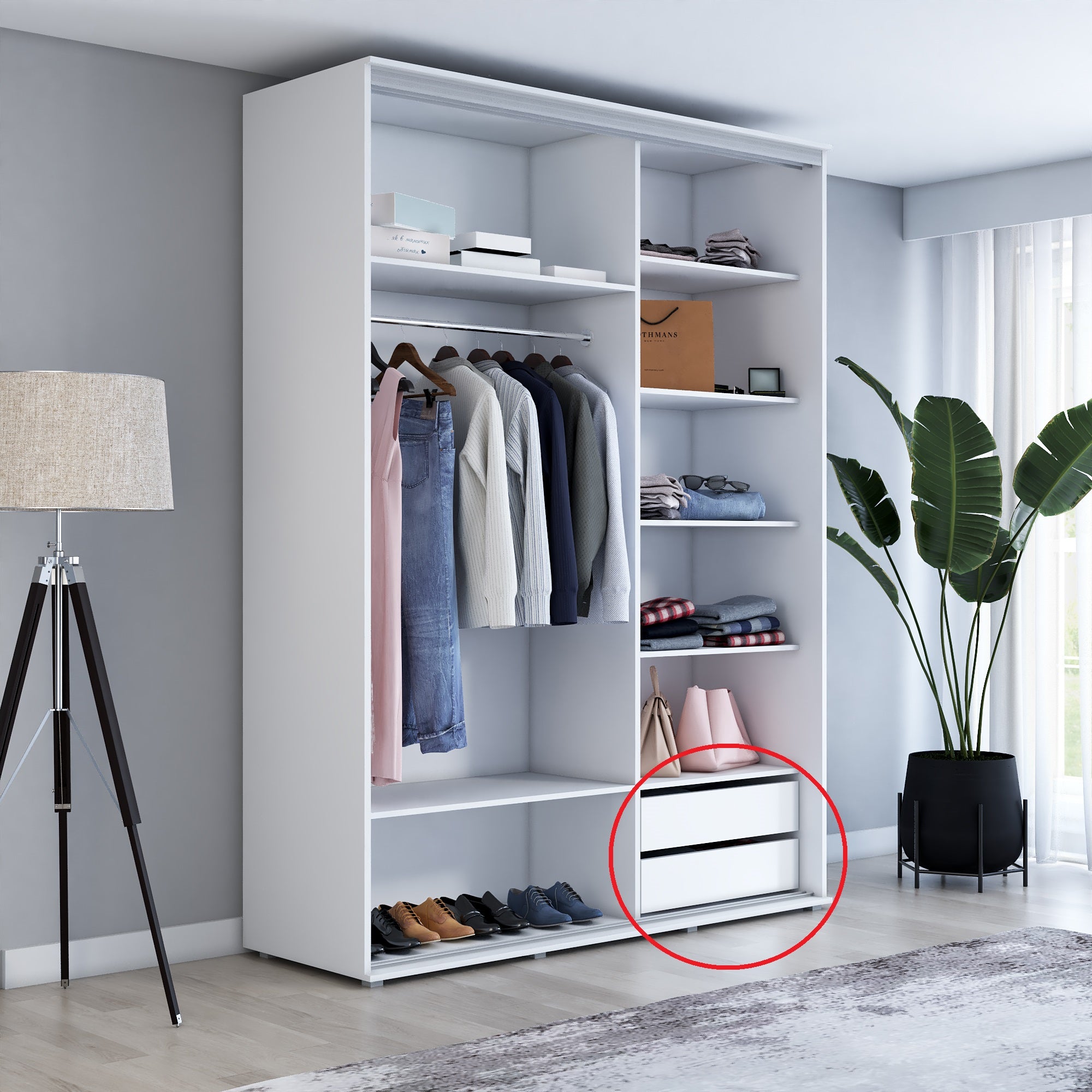 Schublade für Kleiderschrank Iga