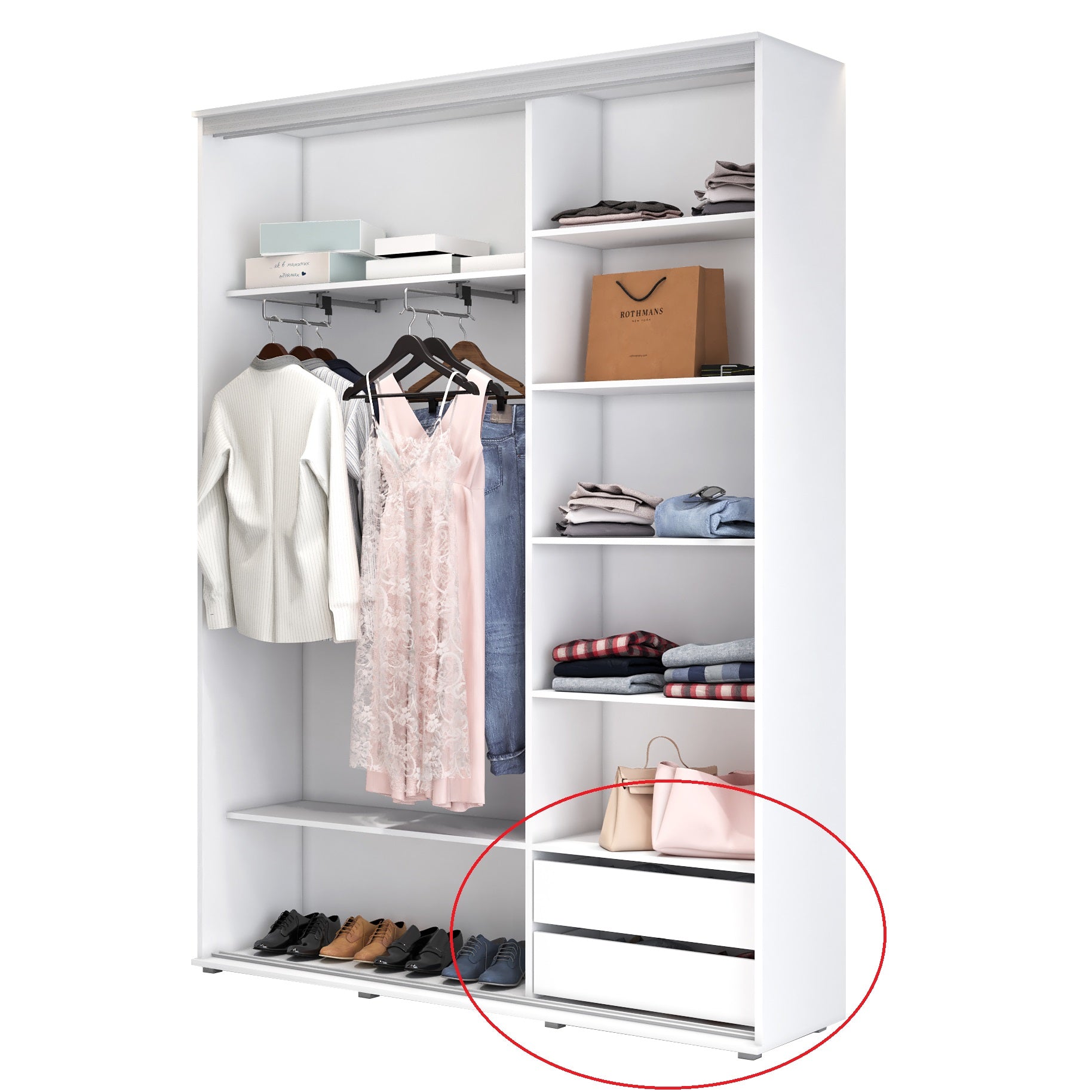 Schublade für Kleiderschrank Slim